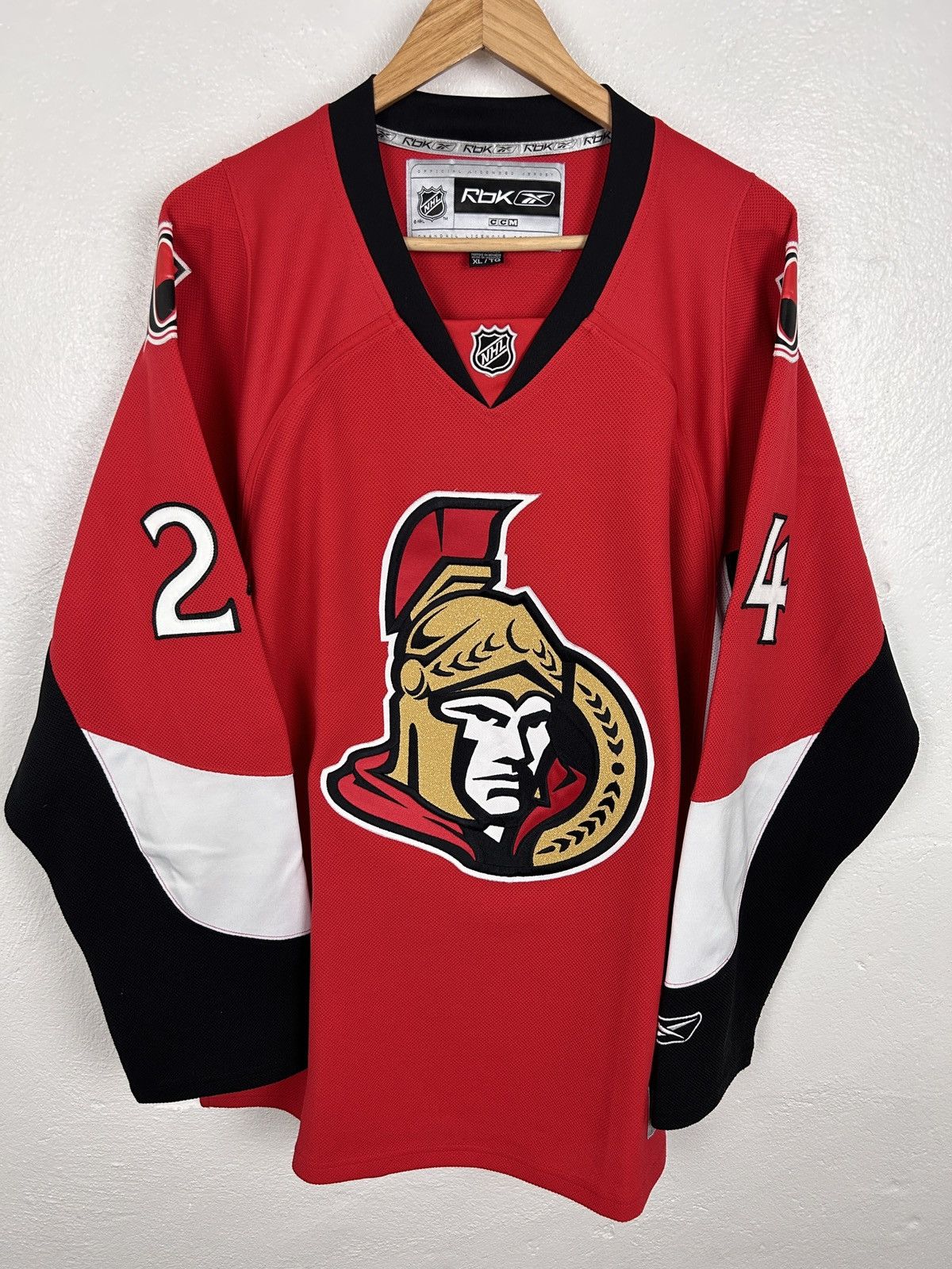 Ccm Vintage Reebok Ottawa Senators #24 Anton Volchenkov Jersey Size US XL / EU 56 / 4 - 4 Thumbnail
