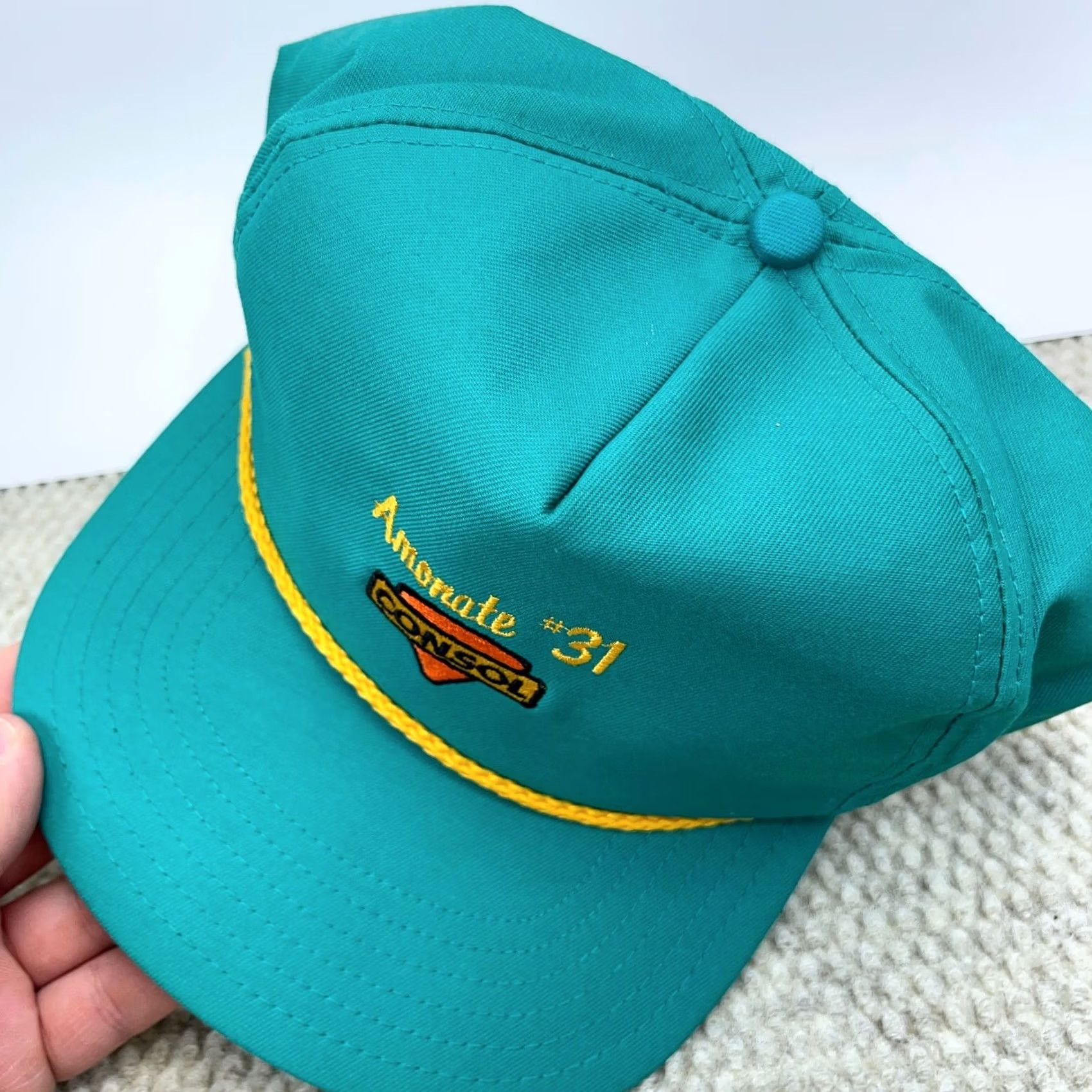 Coal VINTAGE Consol Trucker Hat Cap Snapback USA Coal Mining 80s 90s Rope Amonate L15 Teal Men Size ONE SIZE - 5 Thumbnail