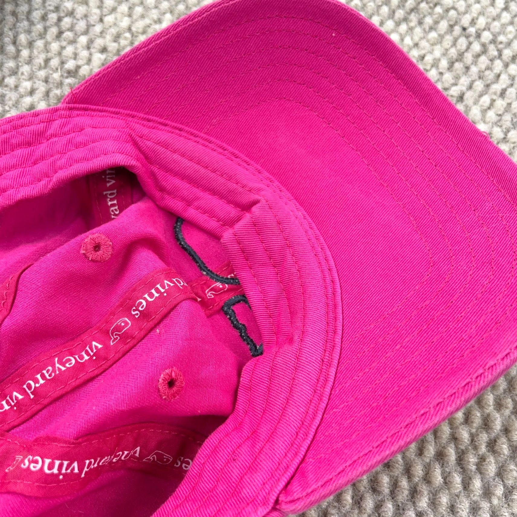 Vineyard Vines VINEYARD VINES Baseball Cap Adjustable Pink Twill Whale Mens 90s Retro Size ONE SIZE - 7 Thumbnail