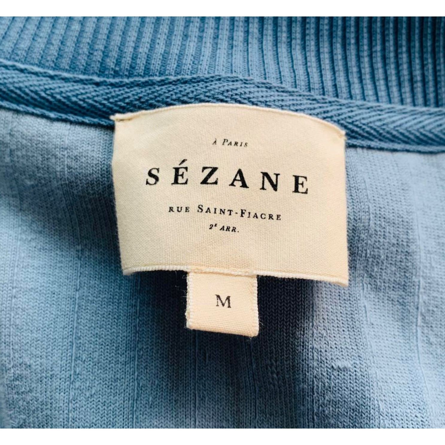 Sezane Sezane Blouson Iris cotton velvet jacket vintage blue SZM bu Size M / US 6-8 / IT 42-44 - 4 Thumbnail