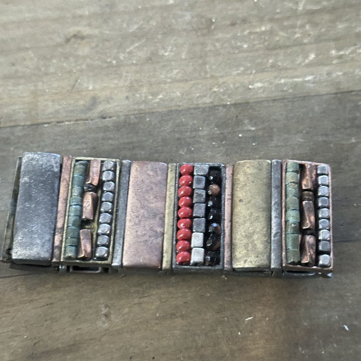 Vintage Vintage mixed metal and beads stretch bracelet Size ONE SIZE - 4 Thumbnail