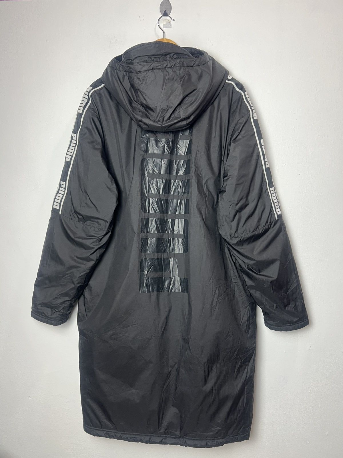 Puma Puma Long Puffer Coat Black Winter Hooded Jacket Size US L / EU 52-54 / 3 - 2 Thumbnail