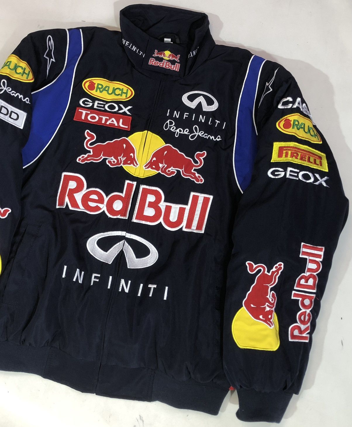 Ferrari × Red Bull × Vintage Red Bull Auto Moto Motorcycle Jacket Racing Size US L / EU 52-54 / 3 - 7 Thumbnail