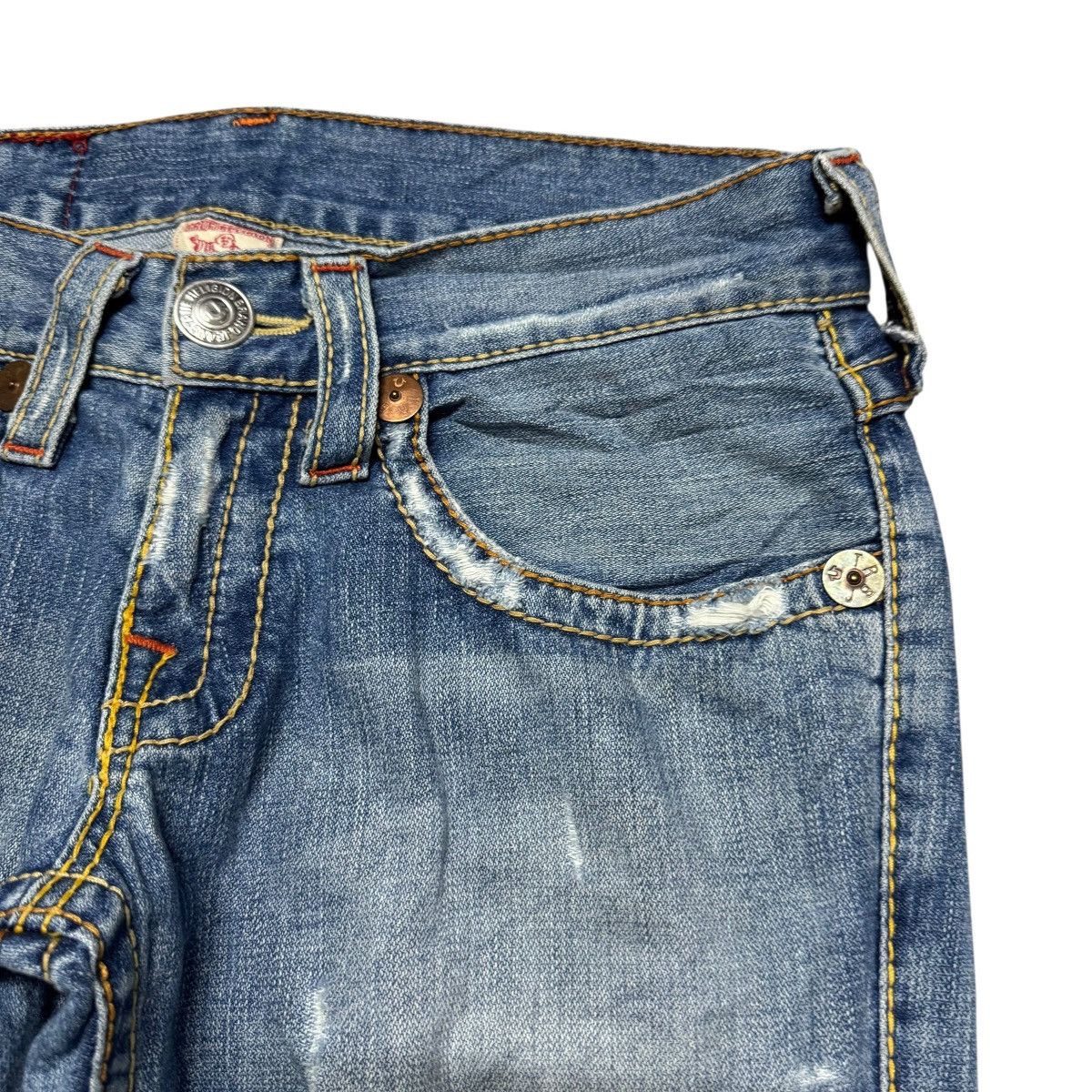 True Religion Vintage True Religion Joey Big T Denim Flare Jeans Size US 29 - 5 Thumbnail