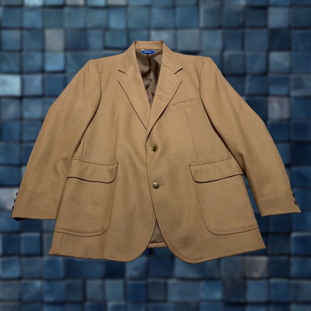 Pendleton Pendleton Blazer Mens Two-Button Solid Brown Wool 100% Two-Button Single-Breasted 42 Chest Regular Size Size US XL / EU 56 / 4 - 1 Thumbnail