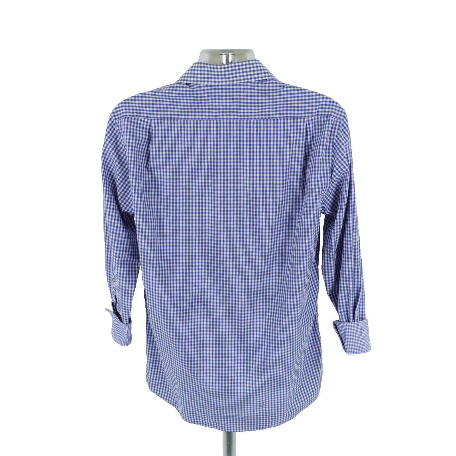 Tommy Hilfiger Tommy Hilfiger Regular Fit Gingham Plaid Blue Flip Cuff Dres Size US M / EU 48-50 / 2 - 7 Thumbnail