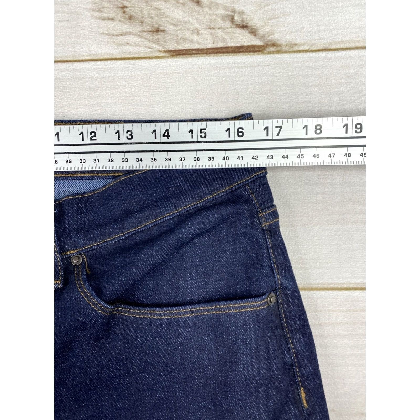 Mott & Bow Mott & Bow Jeans Mens 31x28 Boyfriend Denim Dark Wash Pockets Zip Stretch Relaxed Regular Blue City College Preppy Womens, 31x28, Denim, Jeans Size 24" / US 00 / IT 34 - 4 Thumbnail