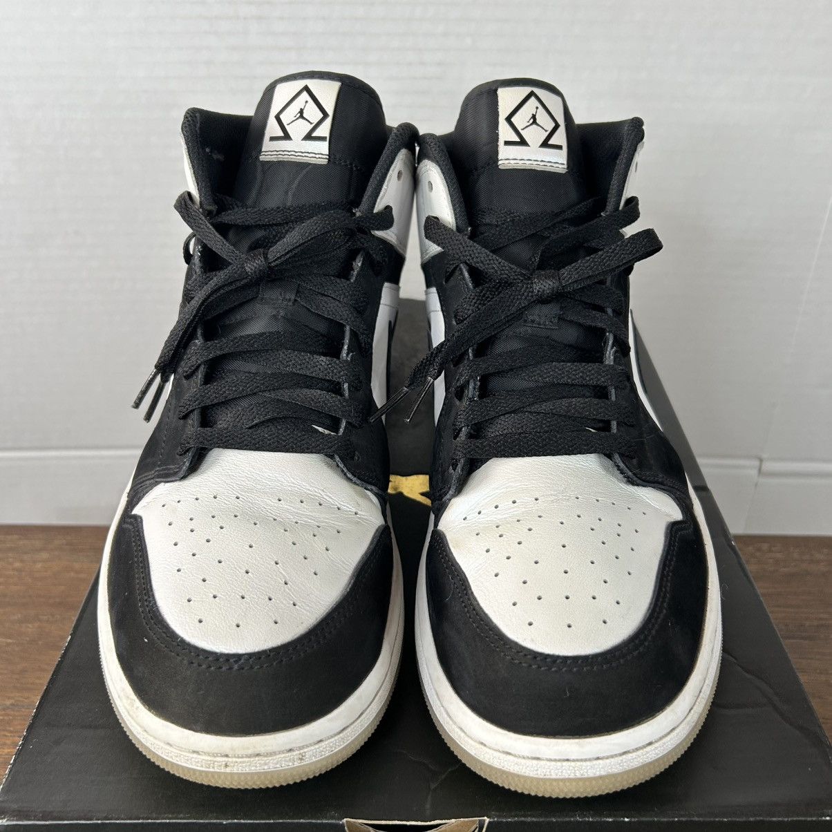 Nike Nike Air Jordan 1 Mid Diamond Shorts Black and White Men 12 Size US 12 / EU 45 - 6 Thumbnail