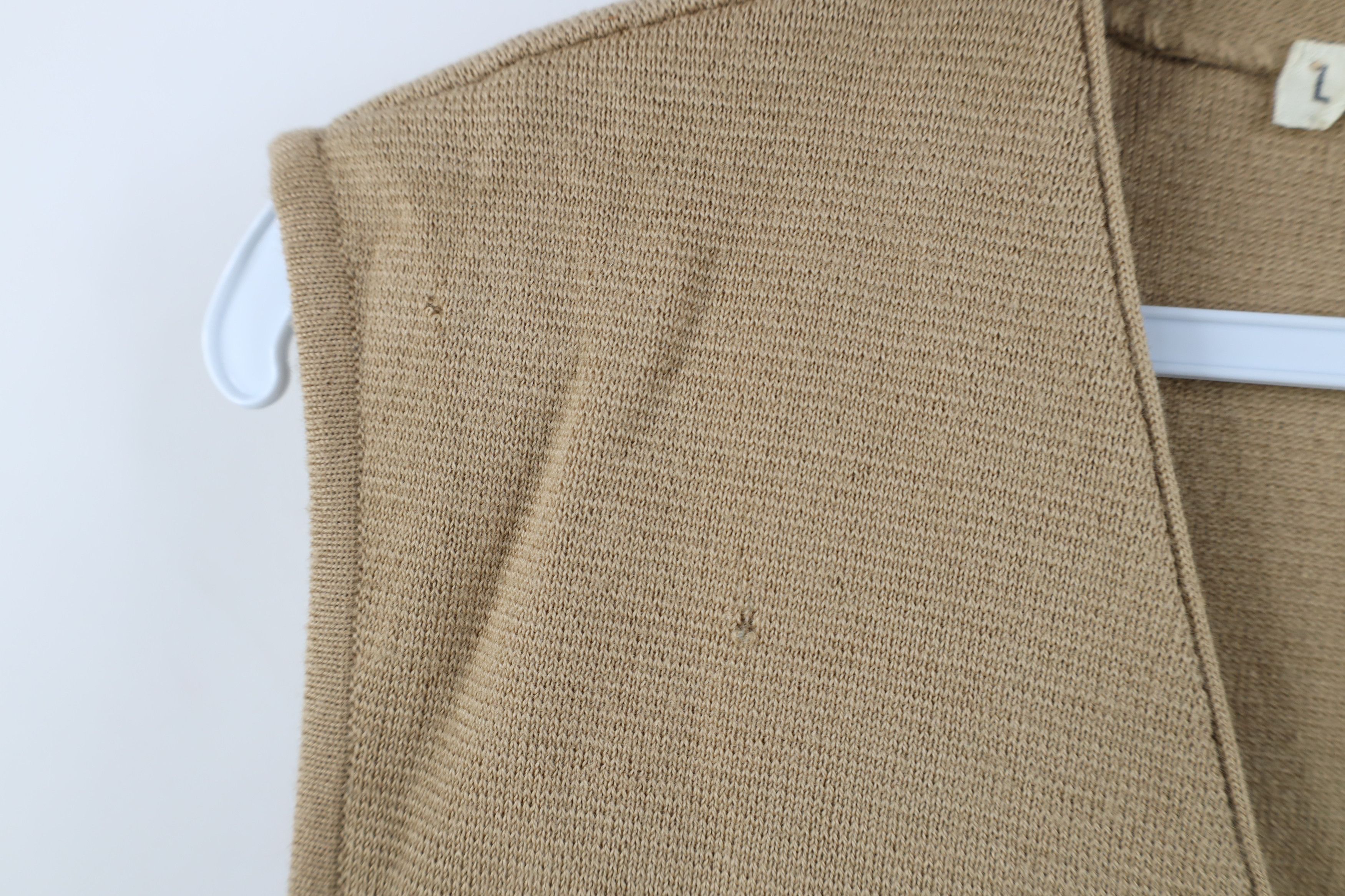 Vintage Vintage 70s Streetwear Blank Wool Blend Knit Sweater Vest Size US L / EU 52-54 / 3 - 5 Thumbnail