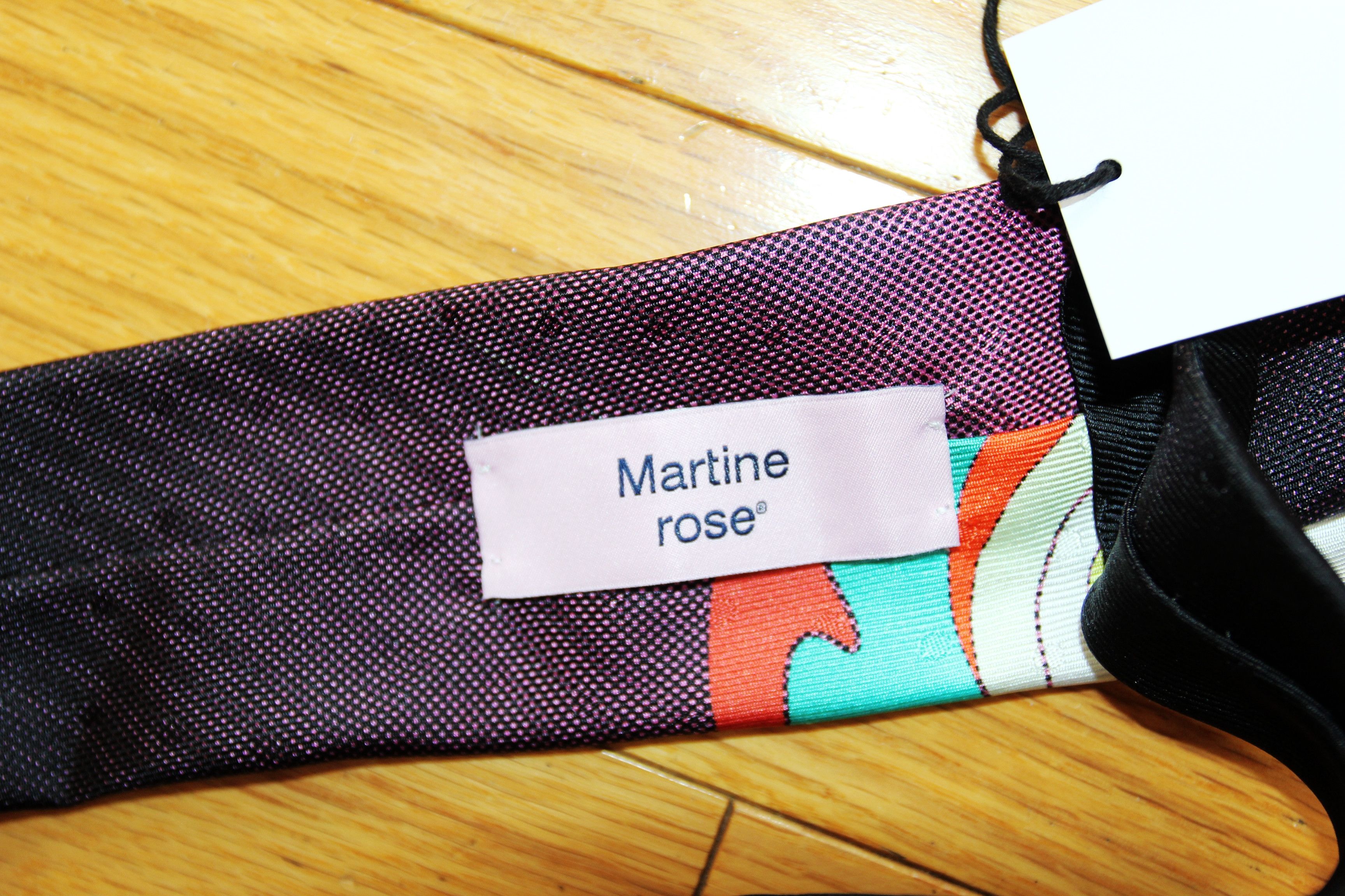 Martine Rose BNWT SS25 MARTINE ROSE RABBIT PURE SILK TIE Size ONE SIZE - 5 Thumbnail