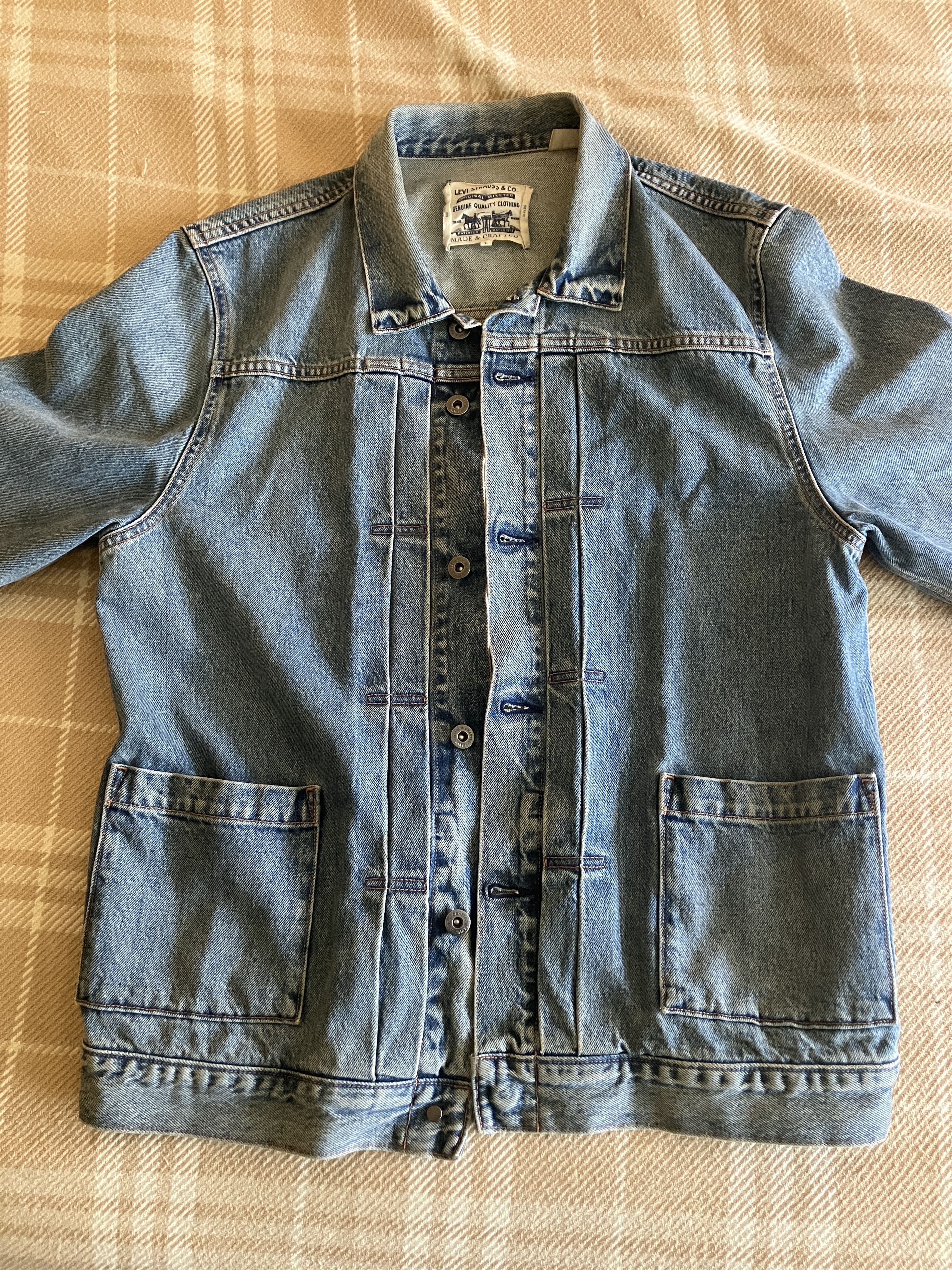 Levi's Made & Crafted Levi's Made & Crafted Pleated Denim Jean Jacket Size US L / EU 52-54 / 3 - 1 Thumbnail