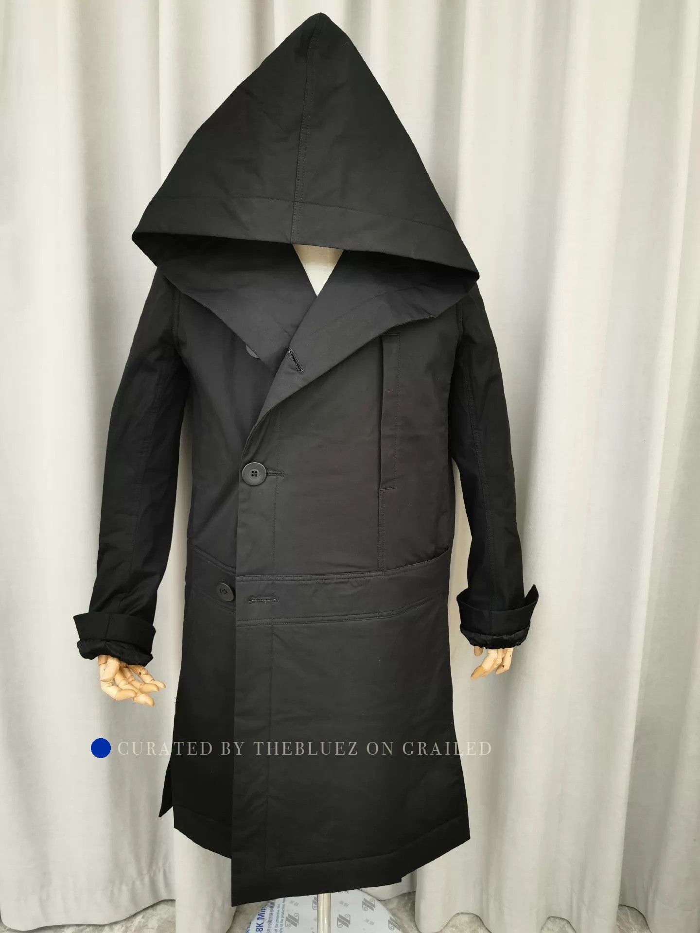 Rick Owens Hooded Long Padded Coat in Black Size US M / EU 48-50 / 2 - 1 Thumbnail