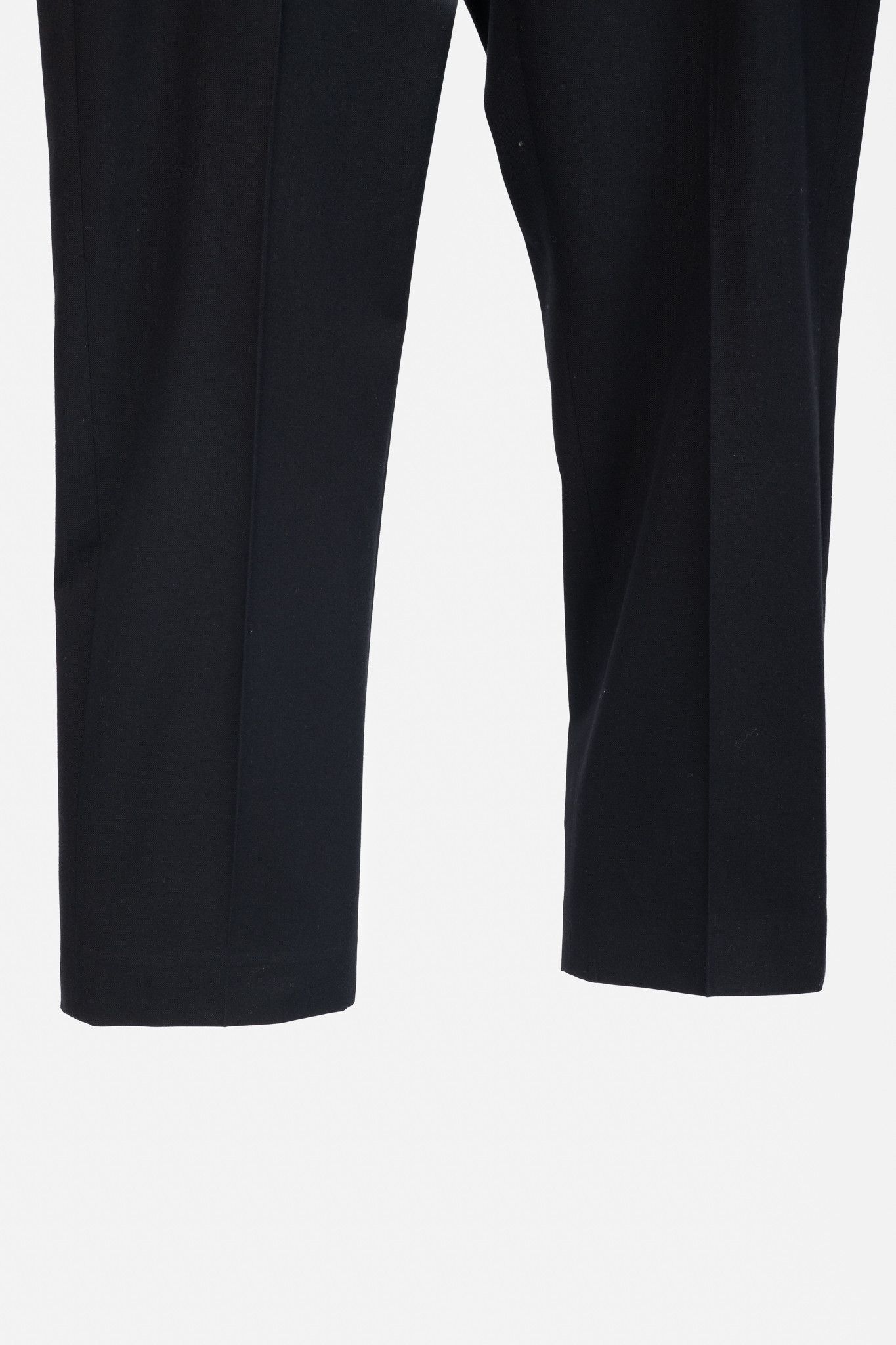 Dries Van Noten Dries Van Noten Black Cotton & Wool Tapered Trousers Size 36" / US 14 / IT 50 - 4 Thumbnail