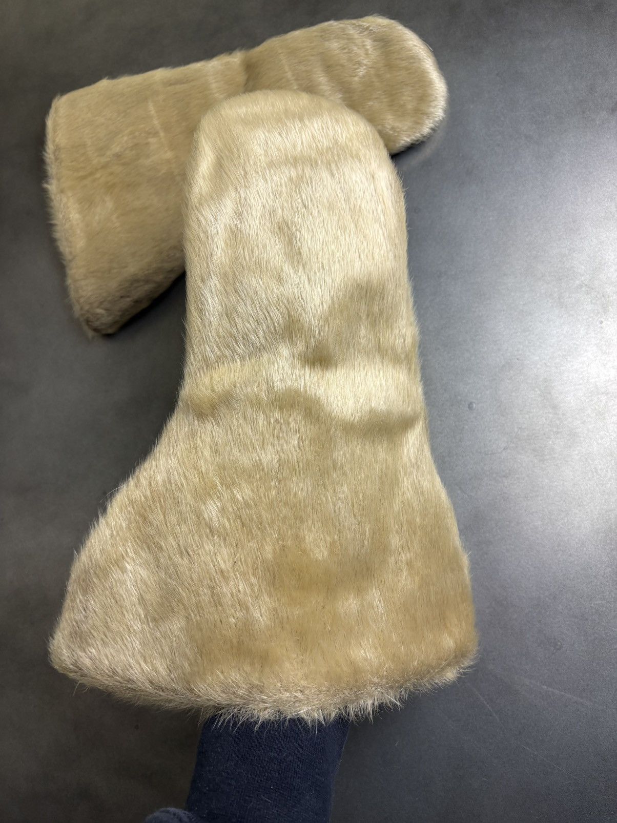 Leather × Vintage Vintage Sealskin Gauntlets Antique Seal Fur Mittens Gloves Size ONE SIZE - 13 Thumbnail