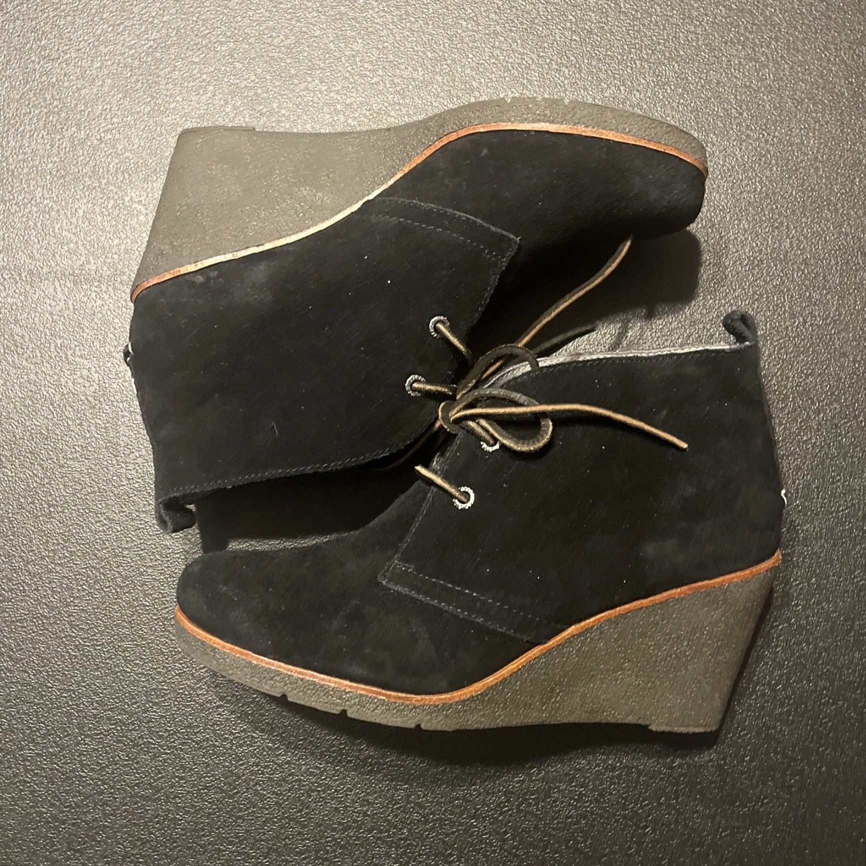 Sperry Sperry Boots Womens Ankle Bootie Black Suede Wedge Heels 11 Medium Calf Lace Up Size US 11 / IT 41 - 4 Thumbnail