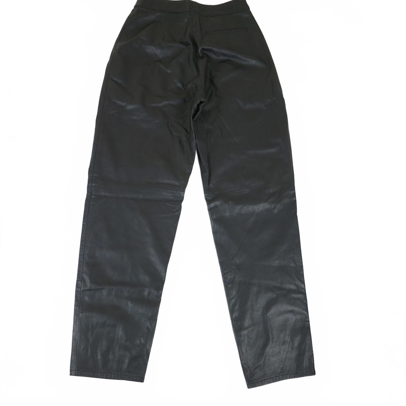Other Pia Rucci Black Leather High Waisted Pleated Pants Size 6 Size 28" / US 6 / IT 42 - 6 Thumbnail