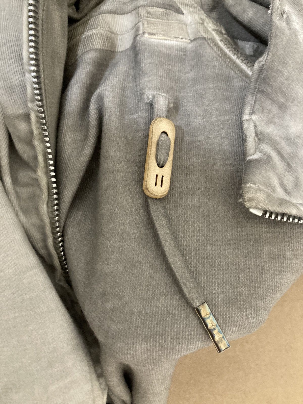 Boris Bidjan Saberi Seam taped object dyed reversible zipper2 hoodie (light grey Size US M / EU 48-50 / 2 - 8 Thumbnail