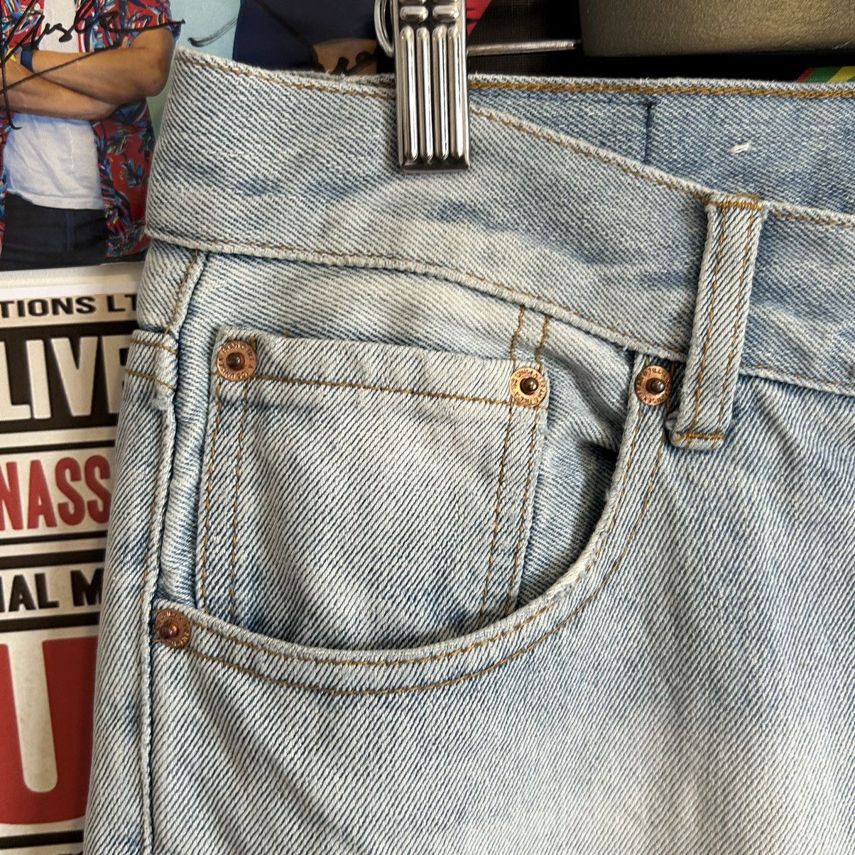 Vintage Vintage Örjan Andersson Blue Washed Distressed Denim Size US 35 - 7 Thumbnail