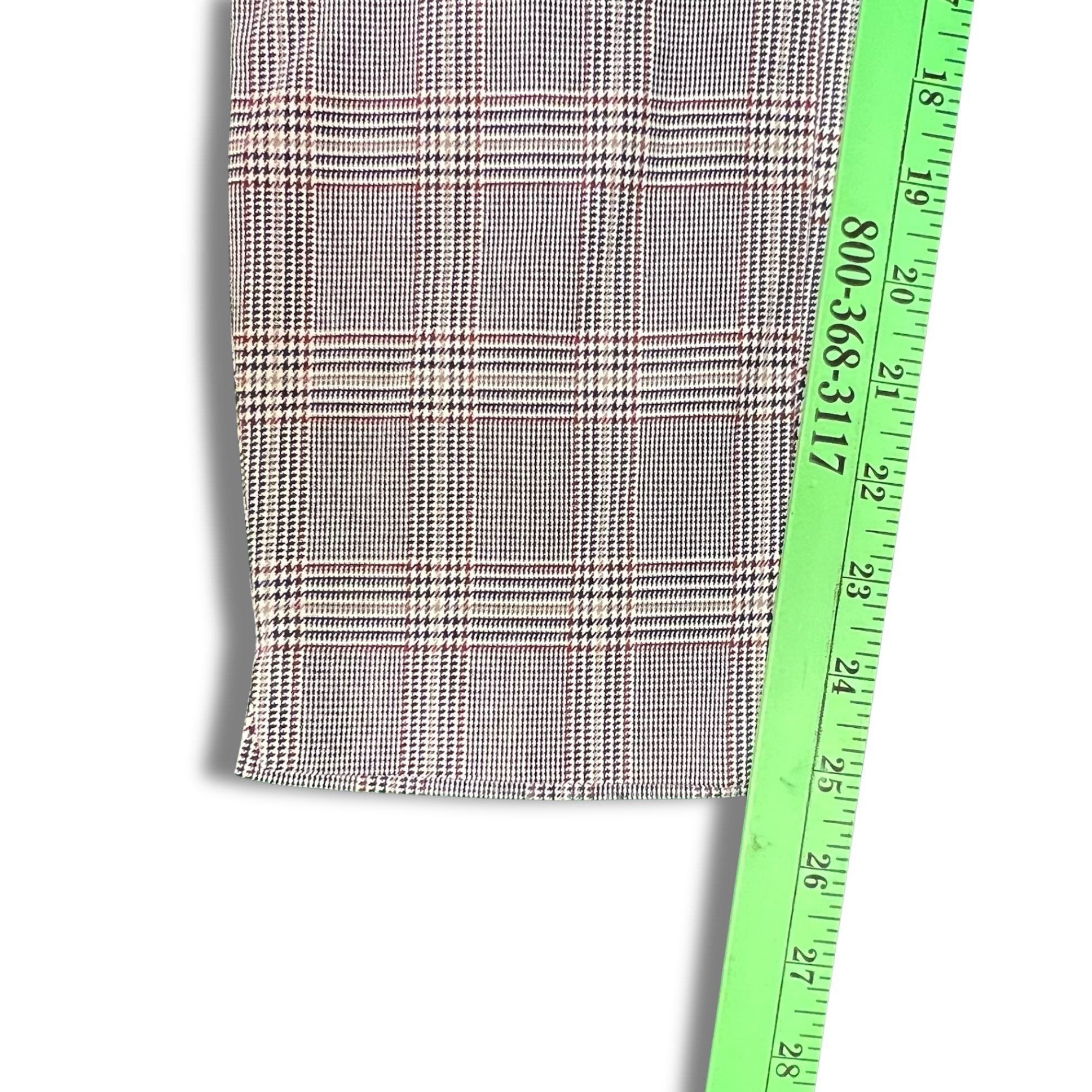 Other Mens Gray Plaid Dress Pants With Slim Fit Design For Formal Size US 30 / EU 46 - 6 Thumbnail