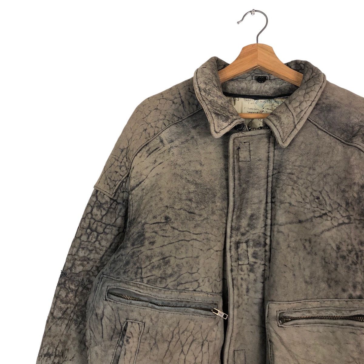 Vintage 🔥Vintage Fly Leather Jacket Bomber Map Lining Military Size US M / EU 48-50 / 2 - 7 Thumbnail