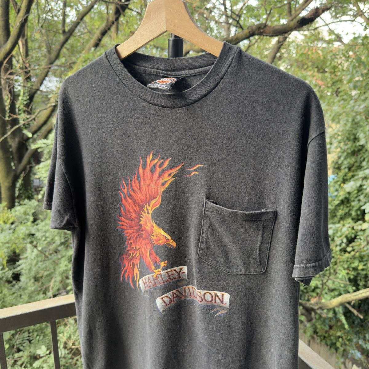 Harley Davidson Thrashed Faded Distressed Pocket Shirt ERD Grunge Chrome Size US M / EU 48-50 / 2 - 6 Thumbnail