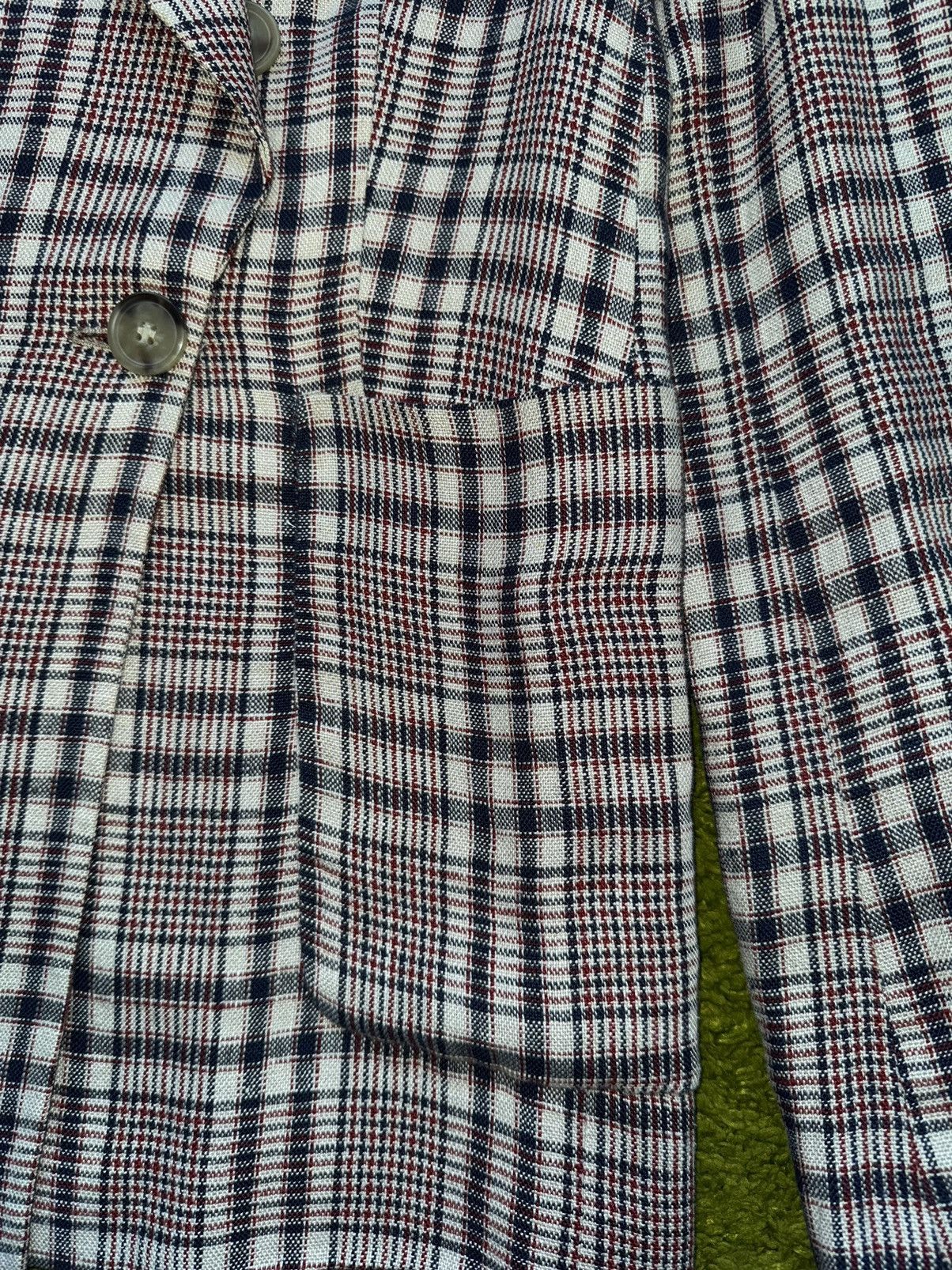 Designer × Isabel Marant × Isabel Marant Etoile Isabel Marant 100% linen double breasted checkered blazer Size M / US 6-8 / IT 42-44 - 4 Thumbnail