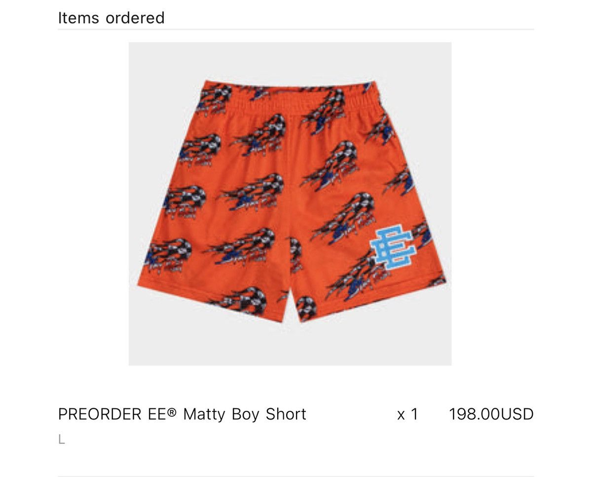 Eric Emanuel Eric Emanuel Matty Boy Orange Stay Fast Shorts Large Size US 32 / EU 48 - 1 Preview