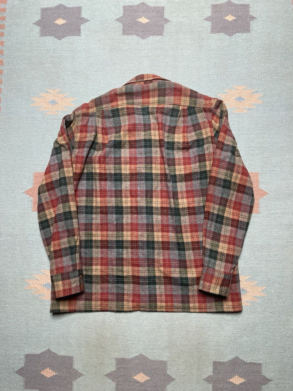 Vintage Vintage 70s shirt snap front wool board shirt plaid medium Size US M / EU 48-50 / 2 - 6 Thumbnail