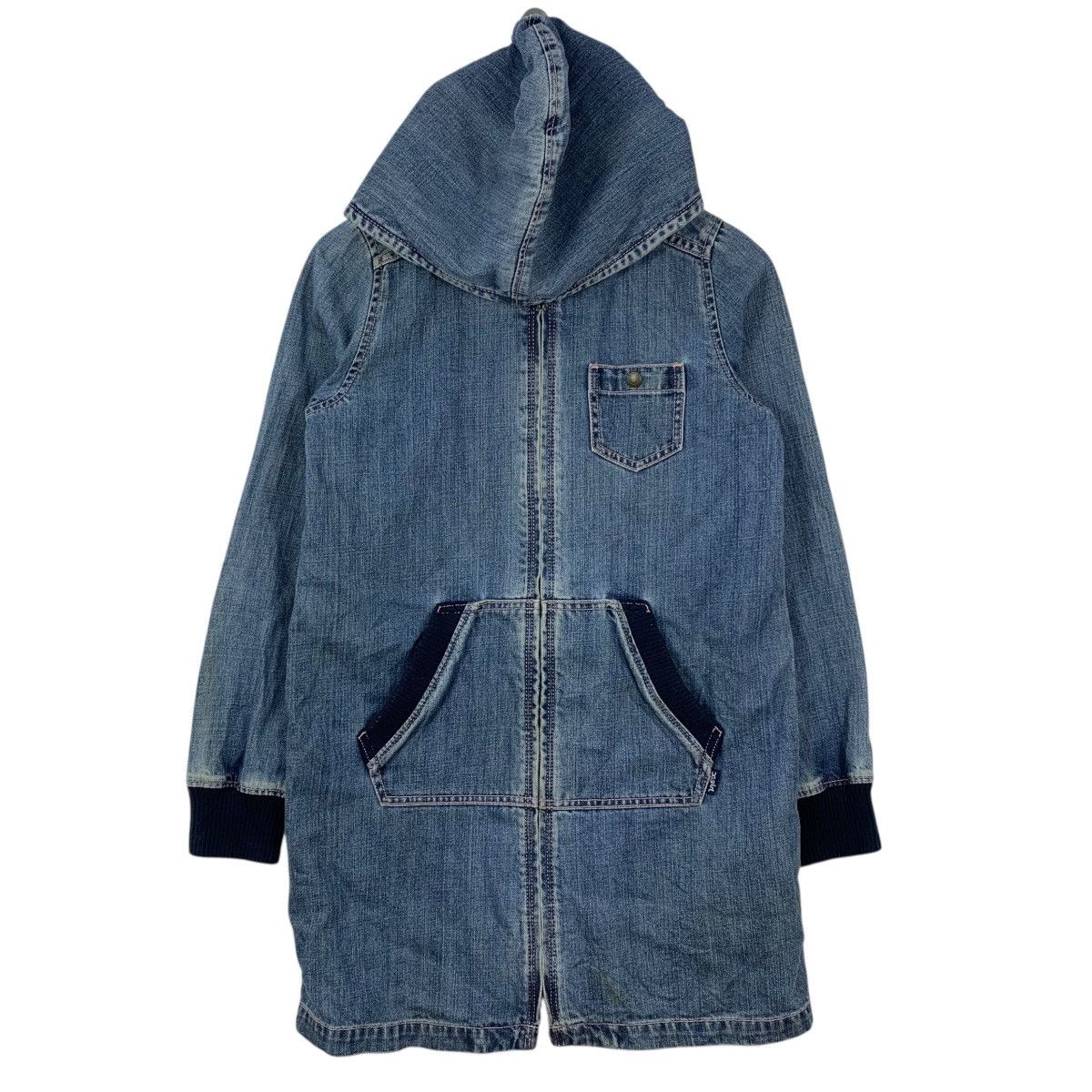 X-Girl X-GIRL XGIRL Xlarge Japanese Brand Denim Hooded Parka Jacket Size S / US 4 / IT 40 - 1 Thumbnail