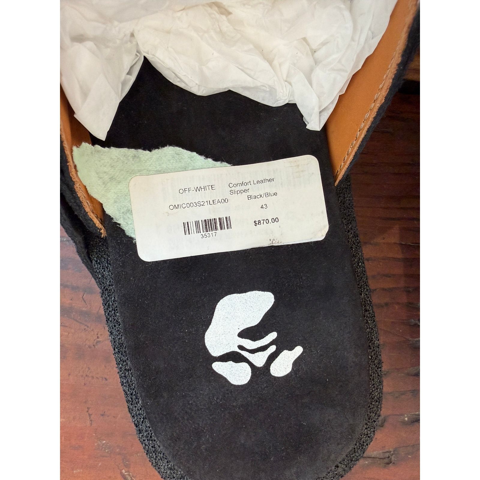 Off-White Off-White Black Leather Slipper Size US 9 / EU 42 - 4 Thumbnail