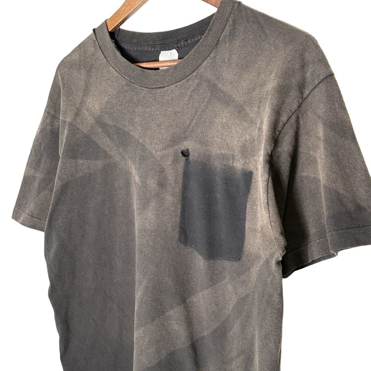 Other 80s Faded Black Pocket T Shirt L Negative Space Grunge Pin Size US L / EU 52-54 / 3 - 3 Thumbnail