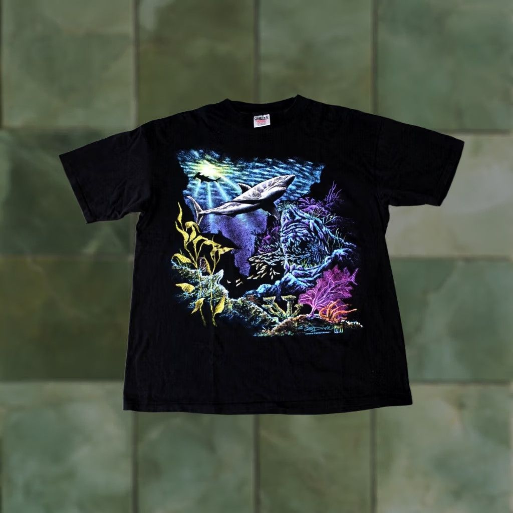 Vintage VINTAGE ONEITA 1993 POWER TEE SEA WORLD SHIRT COTTON MADE IN USA SIZE MENS XL Size US XL / EU 56 / 4 - 1 Thumbnail