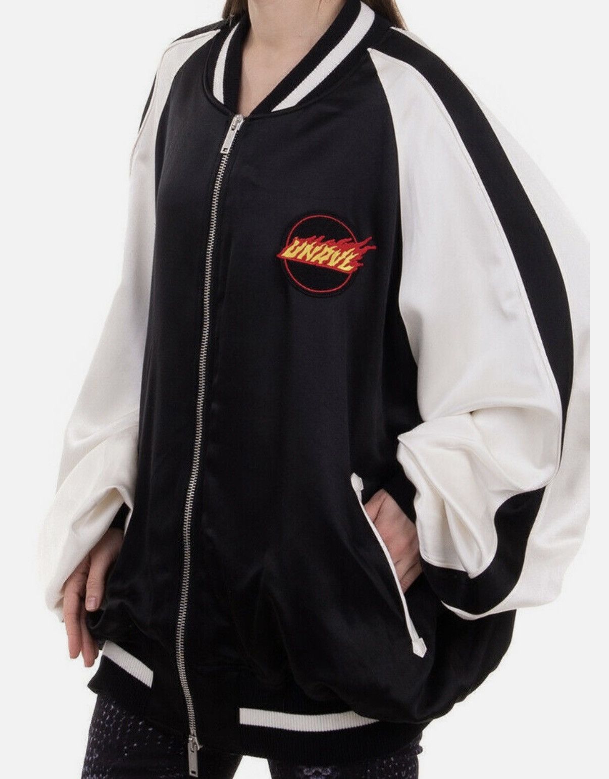 Ben Taverniti Unravel Project Ben Taverniti Unravel Project Oversized Silk Jacket Size XS / US 0-2 / IT 36-38 - 1 Thumbnail