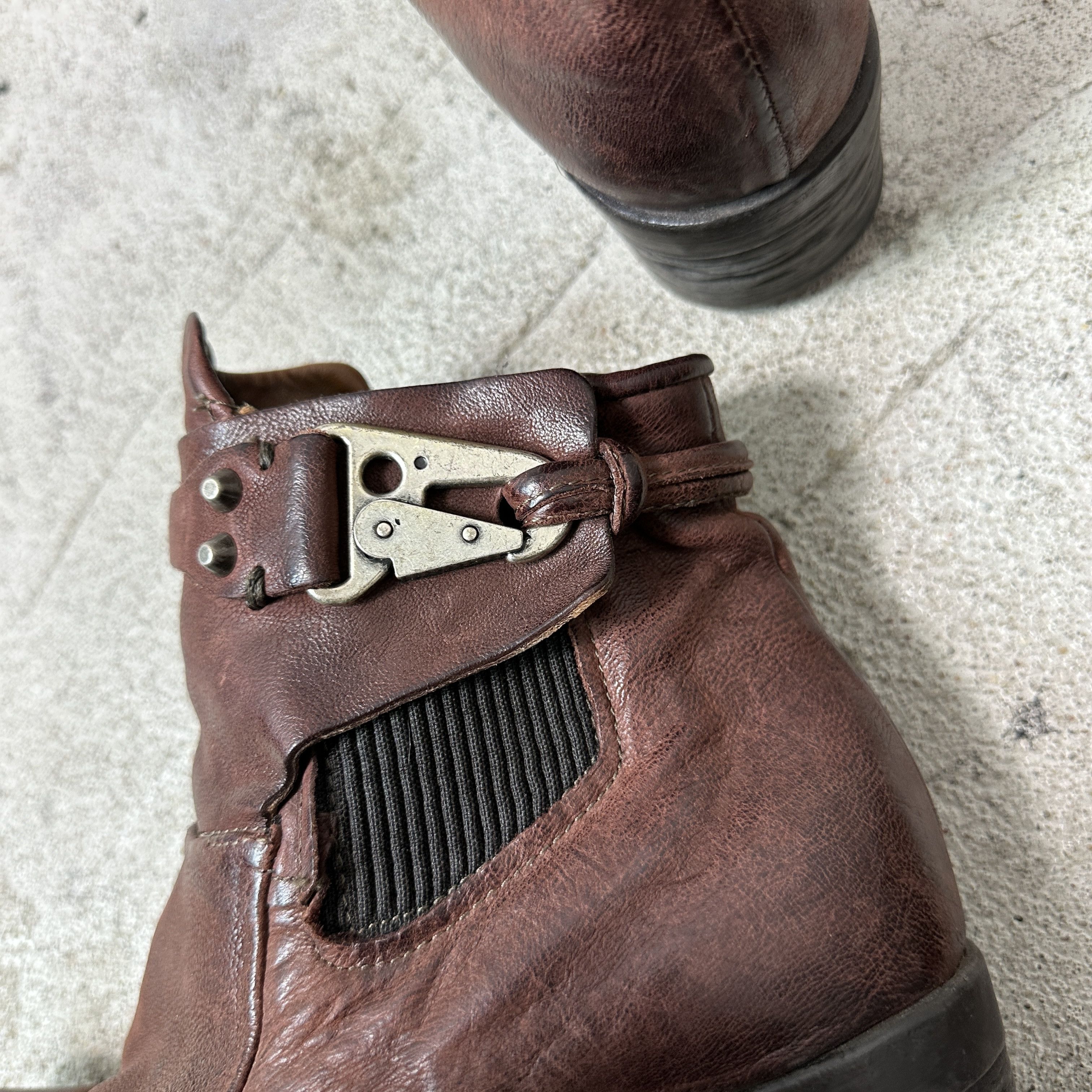 A.S.98 Vintage Leather Airstep AS 98 Steampunk Boots Y2K Size US 9 / IT 39 - 7 Thumbnail