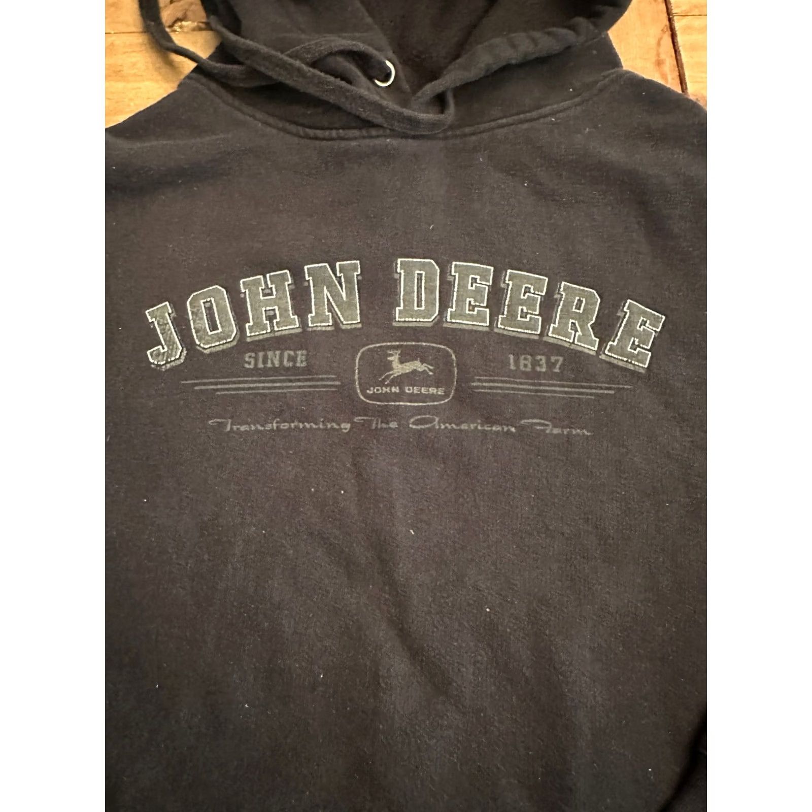 John Deere John Deere Equipment Hoodie Men XL Black Long Sleeve Pullover Size US XL / EU 56 / 4 - 3 Thumbnail