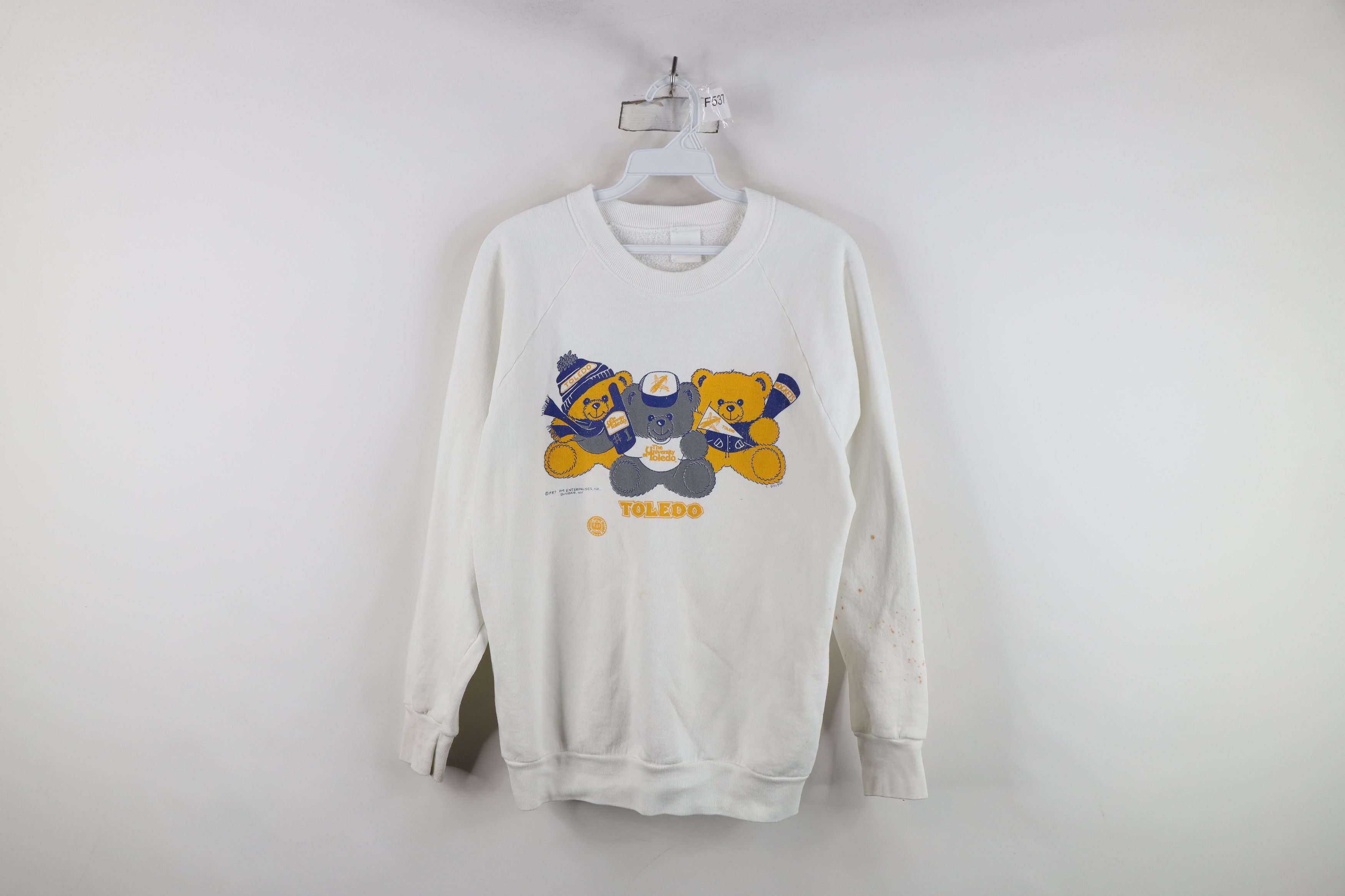 Vintage Vintage 80s University of Toledo Teddy Bear Sweatshirt USA Size M / US 6-8 / IT 42-44 - 1 Thumbnail