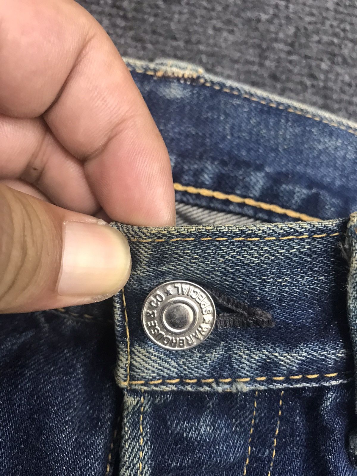 Warehouse 💥THRASHED💥WAREHOUSE SPECIAL Thrashed Selvedge Jeans Size US 29 - 8 Thumbnail