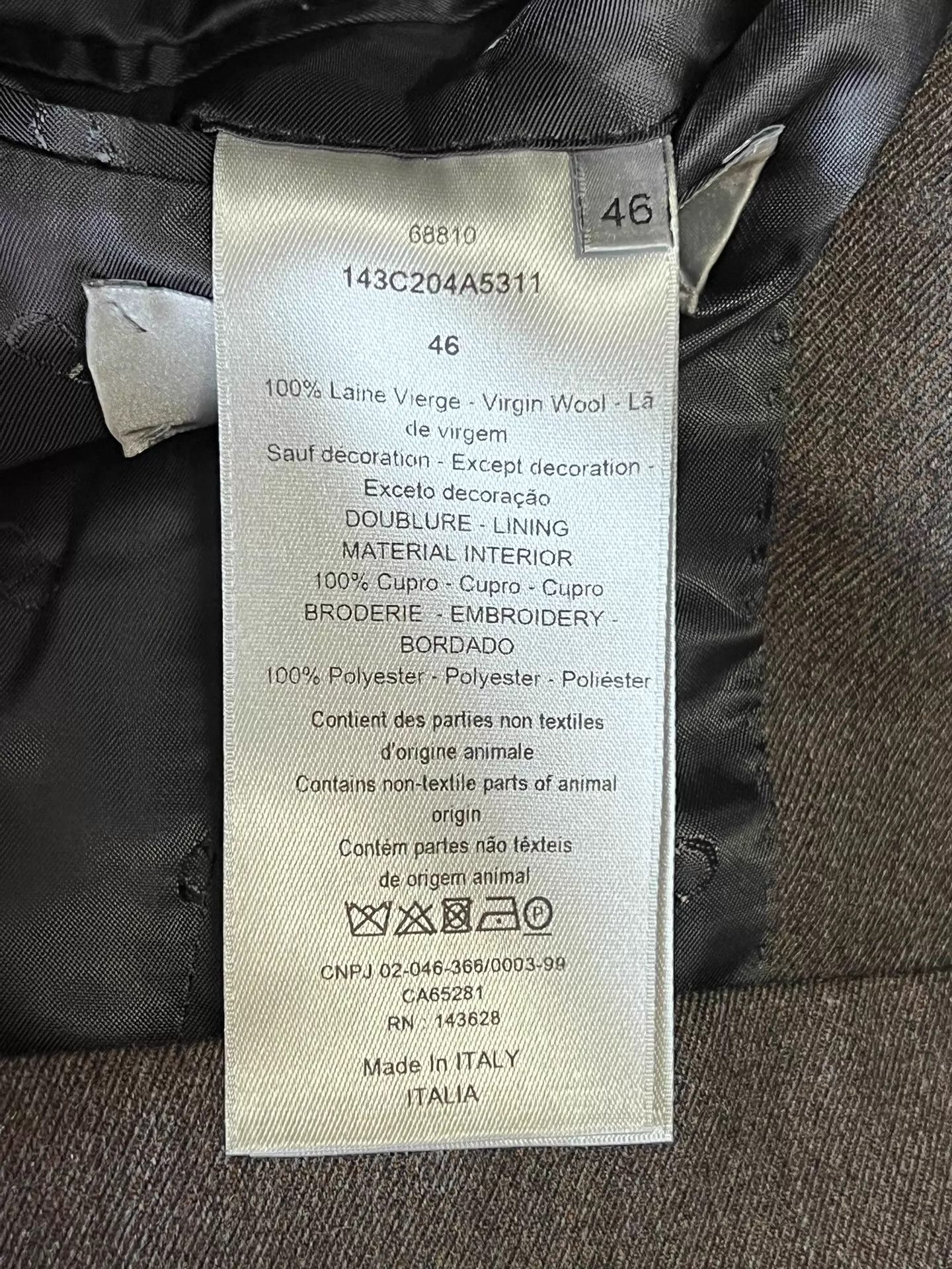 Dior Dior Men's Wool Jacket Double Pocket CD Logo 46 Italy Size US S / EU 44-46 / 1 - 7 Thumbnail