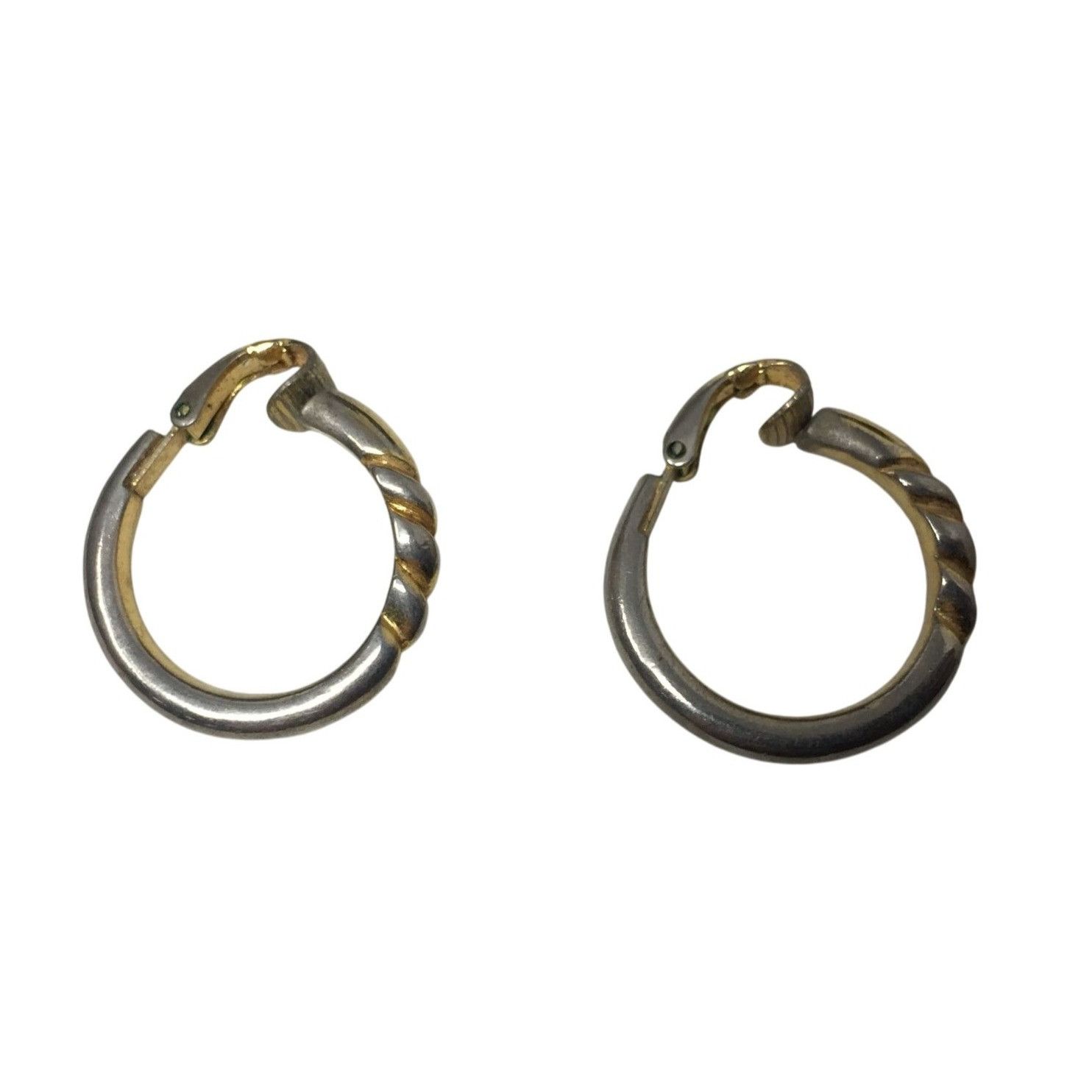 Other Women's Small Gold and Silver Tone Hoop Clip On Earrings Size ONE SIZE - 1 Thumbnail