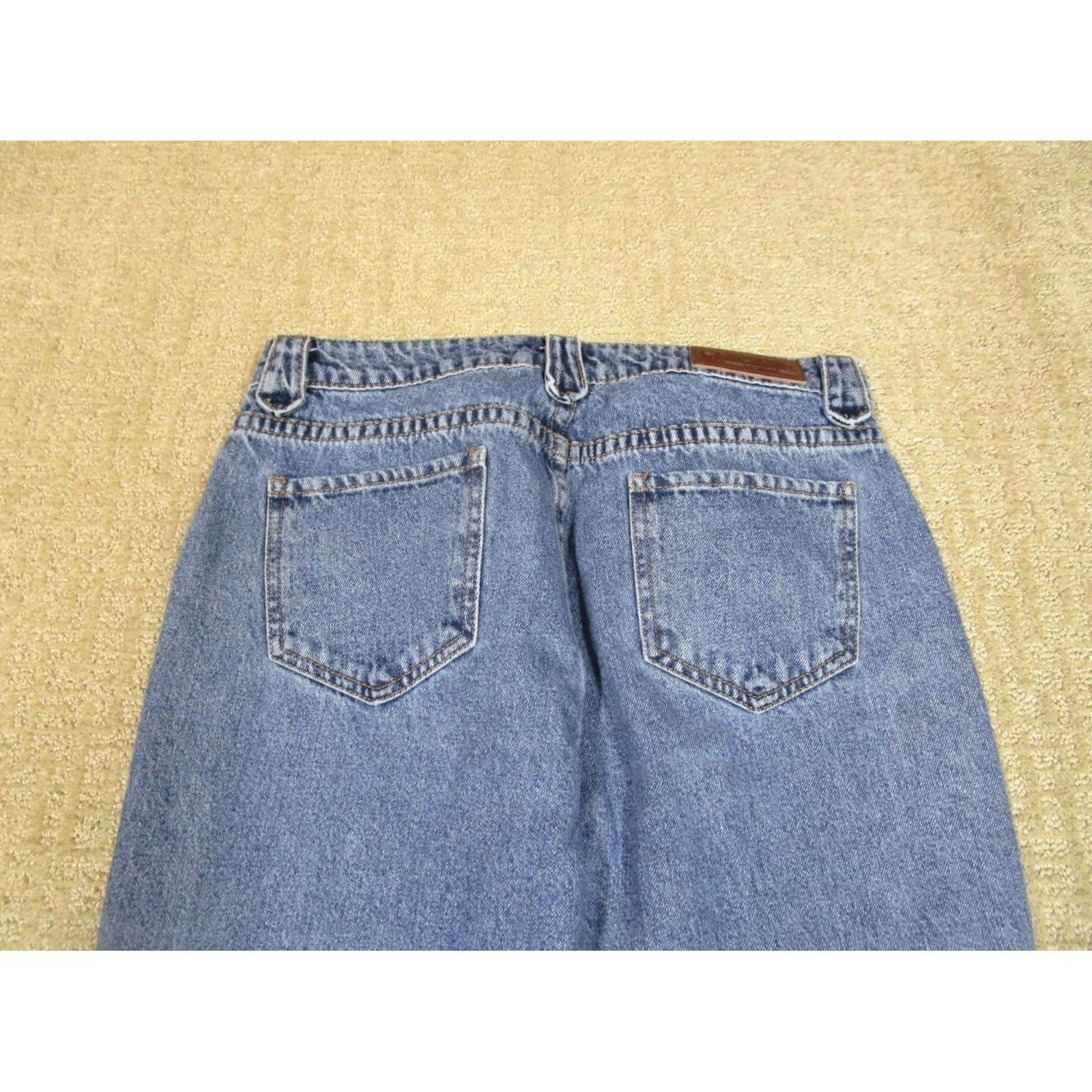 Vintage Rock & Roll Jeans Women 31 Blue High Rise Flared Western Jeans Light Wash Denim Hook Zip Pocket 5-Pocket Relaxed Logo Cowboy Hipster Southwestern Size 24" / US 00 / IT 34 - 4 Thumbnail