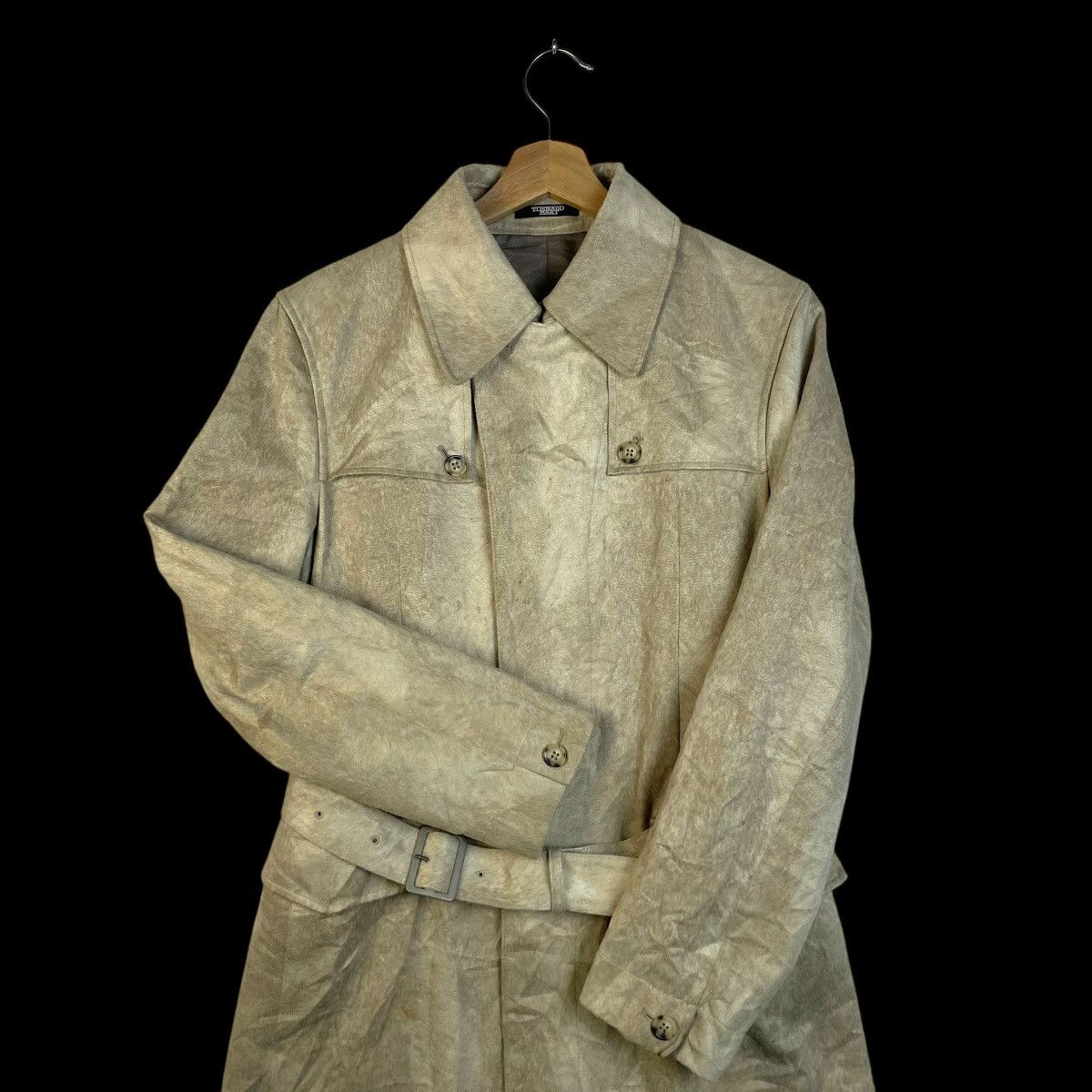 Tornado Mart 🇯🇵 TORNADO MART MOLESKIN BELTED TRENCH COAT Size US M / EU 48-50 / 2 - 6 Thumbnail