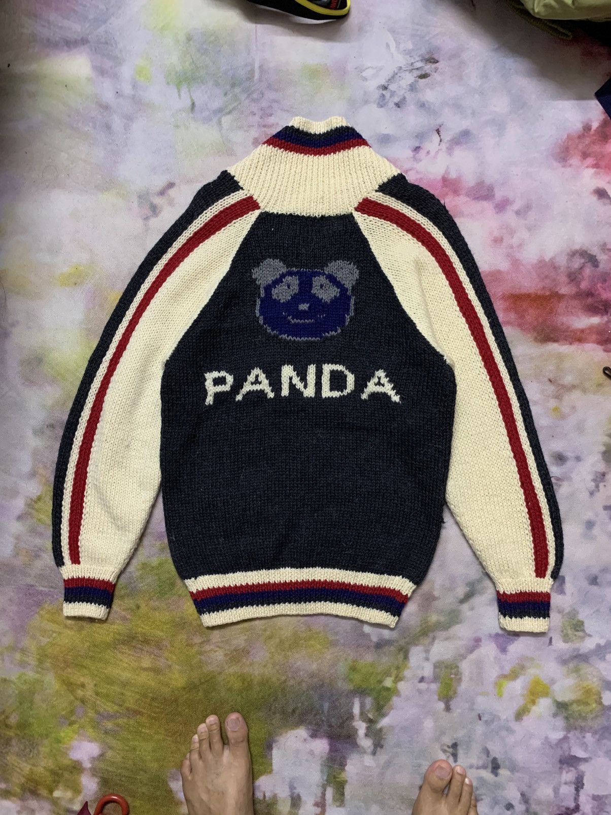 Angel Blue 2000’s Detroit Sports Cowichan Panda Knitted Hysteric Size US S / EU 44-46 / 1 - 8 Thumbnail