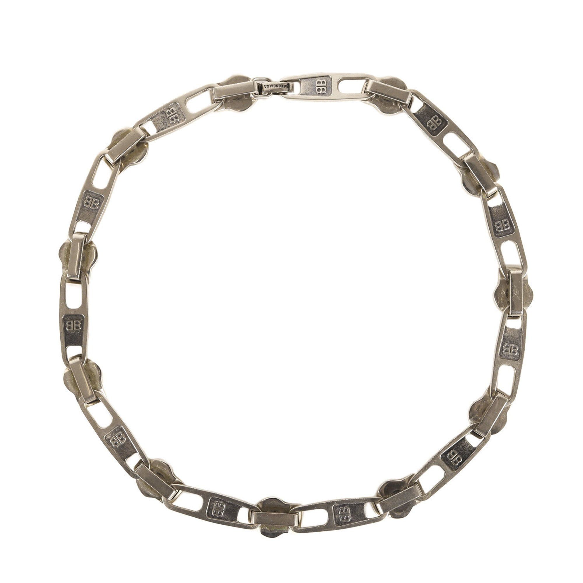 Balenciaga Balenciaga 21SS BB stamp Zipper Link Chain Choker Necklace (Zip Necklace) Silver Men's Size ONE SIZE - 1 Thumbnail