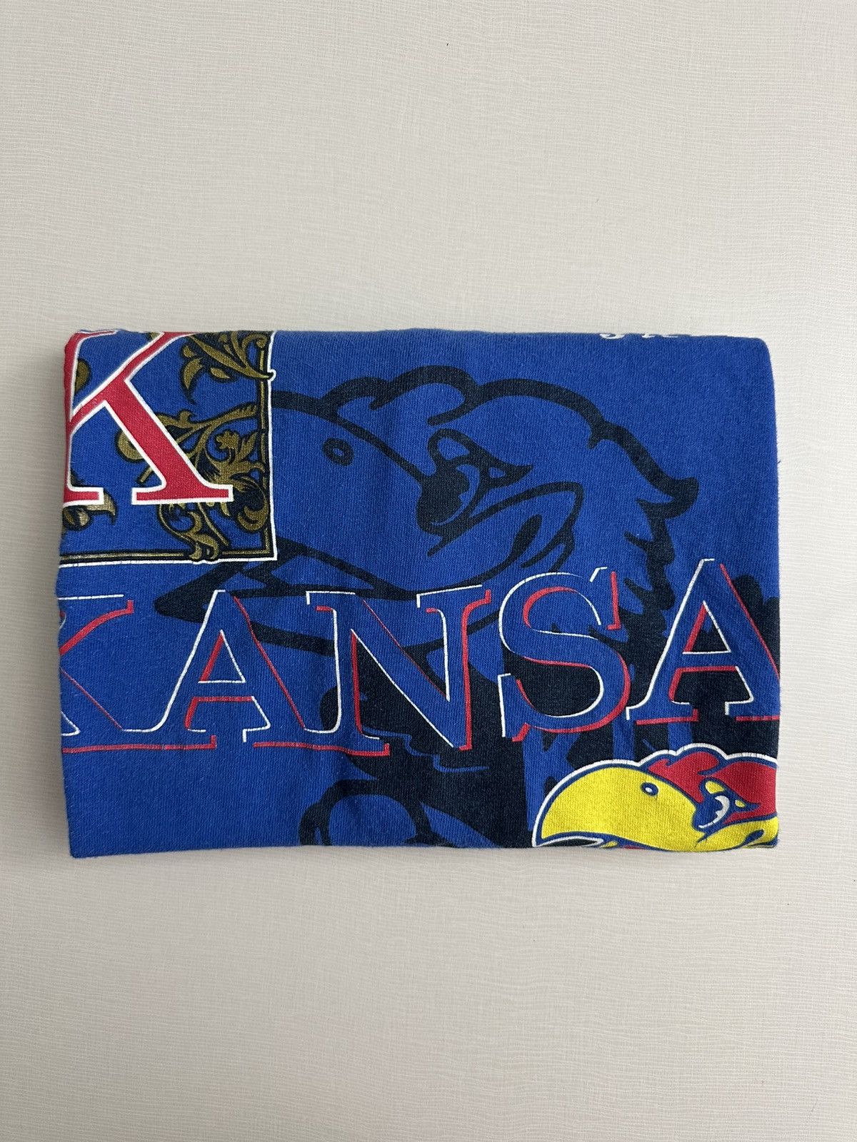NCAA × Vintage Vintage 90s Kansas Jayhawks KU Single Stitch Tshirt XL Size US XL / EU 56 / 4 - 6 Thumbnail