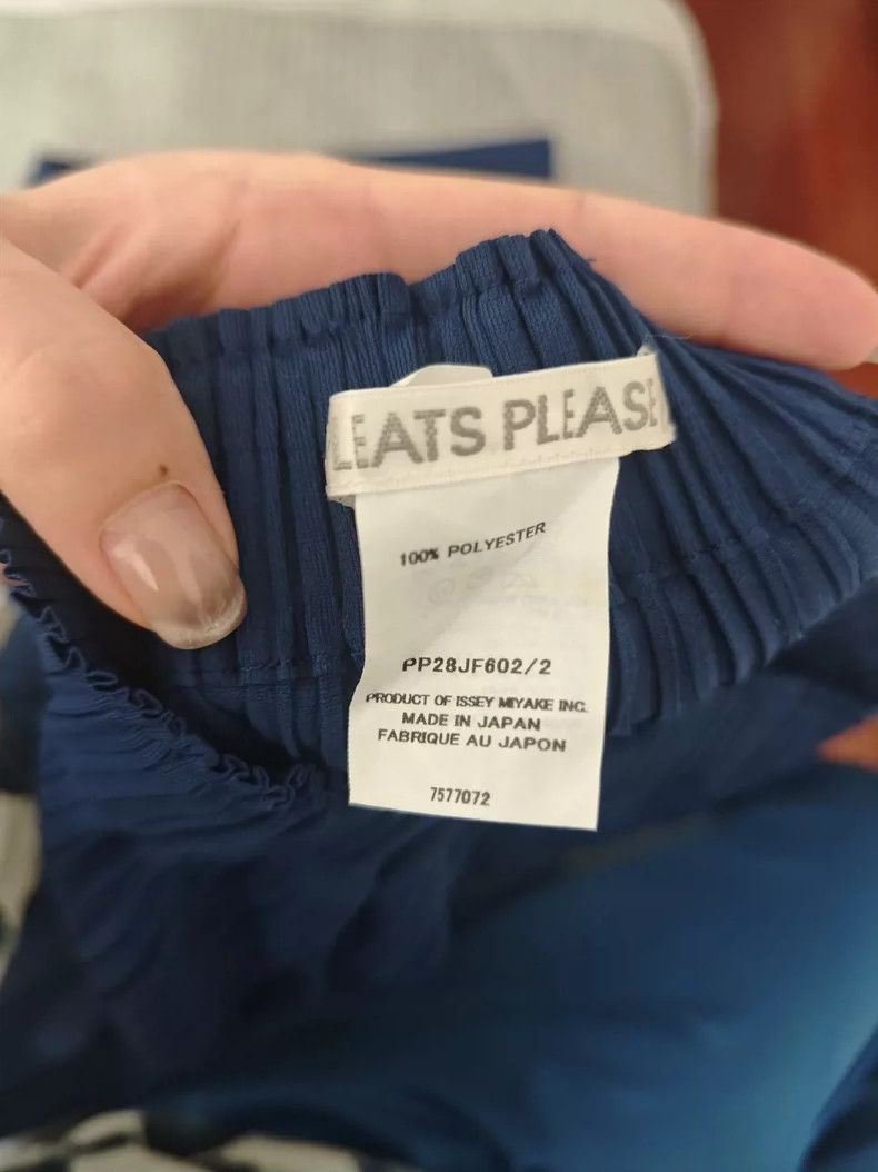 Issey Miyake Issey Miyake size:2 Blue wide-leg pants Size 31" - 2 Thumbnail