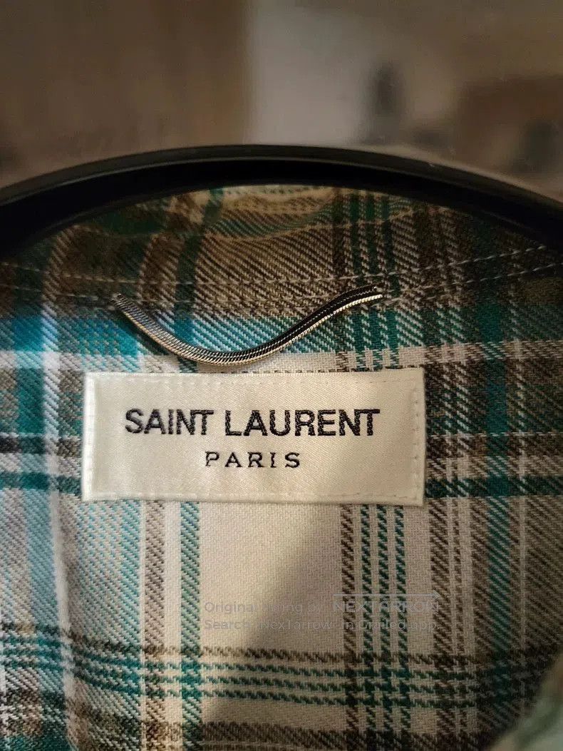 Saint Laurent Paris Saint Laurent Green Plaid Button. Size US S / EU 44-46 / 1 - 3 Thumbnail