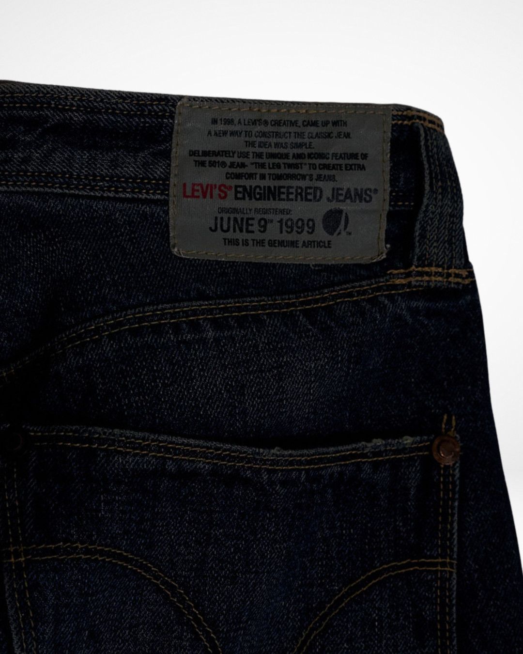 Levi's Vintage Clothing 2012 Levis Engineered Aged Blue Twisted Denim Pants Size US 31 - 8 Thumbnail