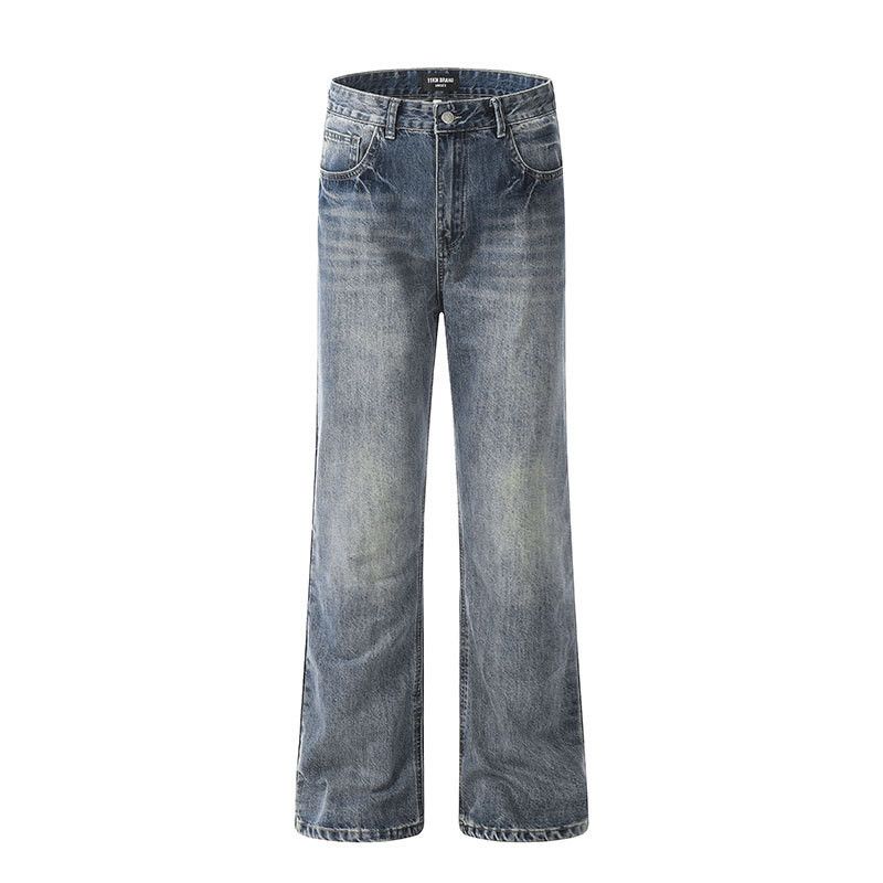 Vintage American street Vibe retro washed distressed jeans for men Size US 32 / EU 48 - 1 Thumbnail