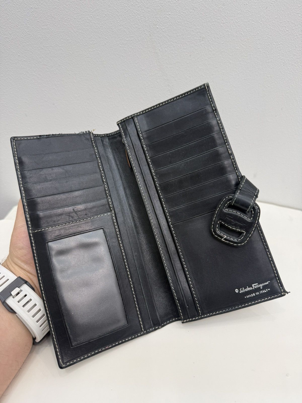 Salvatore Ferragamo Salvatore Ferragamo Black Leather Wallet Size ONE SIZE - 4 Thumbnail