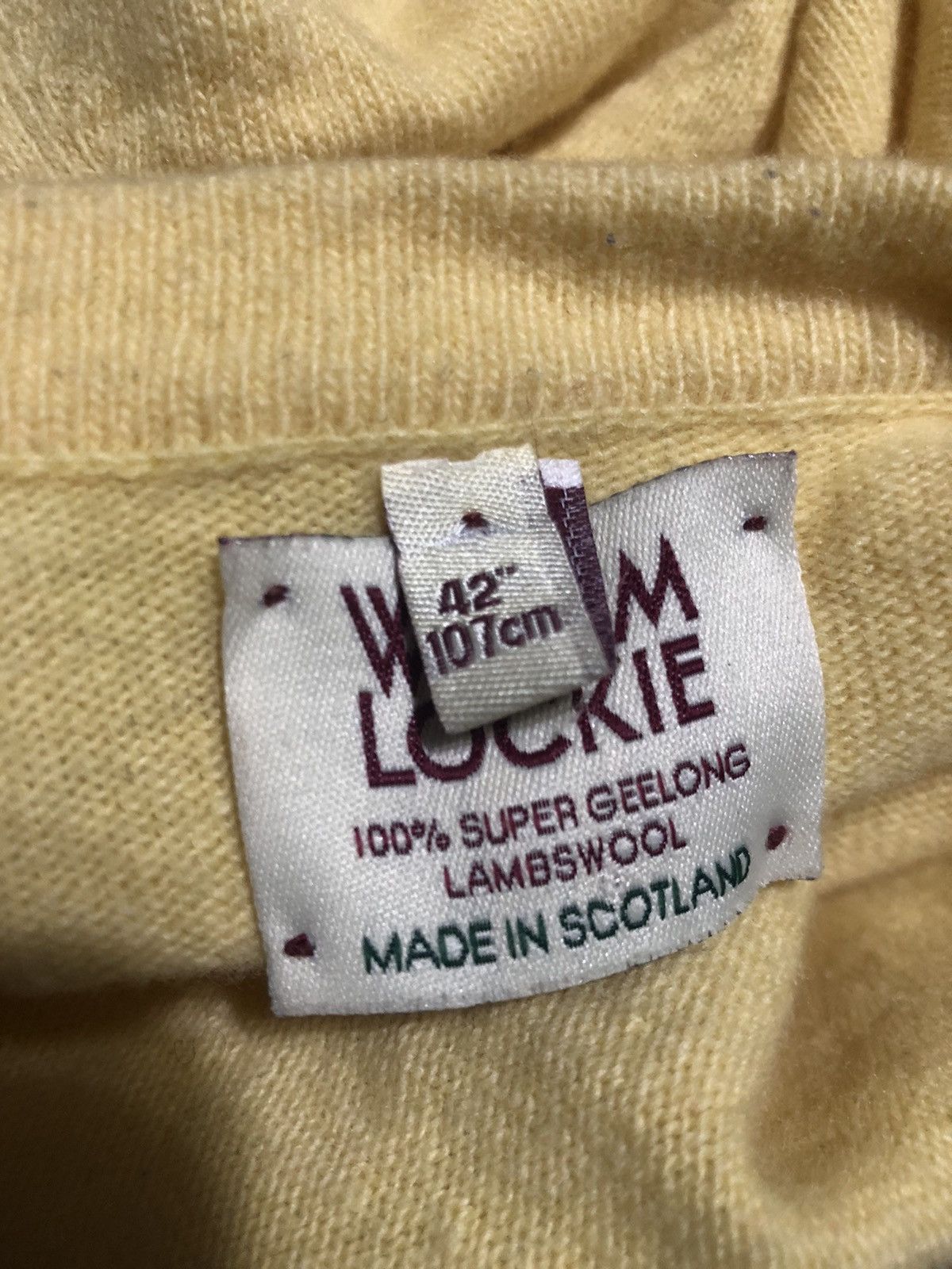If Six Was Nine × Le Grande Bleu (L.G.B.) × William Lockie William Lockie Yellow Lambswool Scotland Mens Sweater 42 Size US XS / EU 42 / 0 - 4 Thumbnail